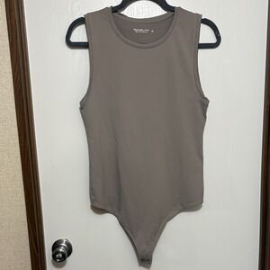 Abercrombie & Fitch Thong Bodysuit Sleeveless Tank size Large Chic Minimalist